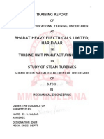 Bharat Heavy Electricals Limited, Haridwar: Training Report