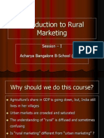 Introduction To Rural Marketing: Session - I Acharya Bangalore B-School (ABBS)