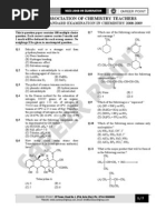 Indian Association of Chemistry Teachers: National Standard Examination in Chemistry 2008-2009