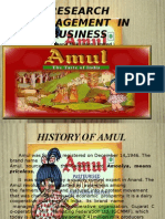 Research Management in Business: TOPIC: AMUL (Anand Milk Union Limited.)