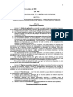 Ley de La Administración Financiera de La República de Costa Rica Ley No. 8131