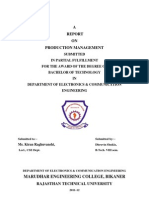 Production Management Report