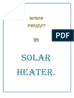 Solar Parabolic Water Heaters Project Report