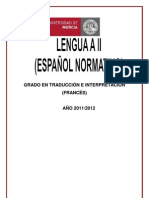 Apuntes Lengua A Ii (Español Normativo) 2011-2012