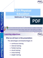 KS4 Physical Education: Methods of Training