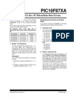 PIC16F87XA Rev. B7 Silicon/Data Sheet Errata