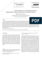 Passive Annual Heat Storage Principles in Earth Sheltered Housin