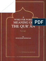 A Word For Word Meaning of The Quran Vol. 3