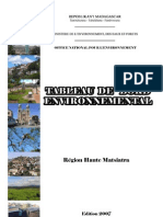 Tableau Des Bord Environnemental Région - Matsiatra