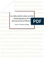 TFM - La Educación Como Acción Emancipadora en La Docencia de La Filosofía - Pau Correcher Rigau