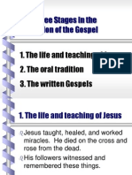 The Three Stages in The Formation of The Gospel