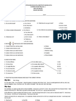 Institucion Educativa Instituto Buenavista Examen Semestral No. 1 Area de Ingles Grado Noveno