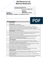 Site Specification Method Statement