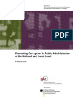 Preventing Corruption in Public Administration at The National and Local Level