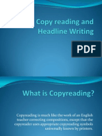 Copy Reading and Headline Writing