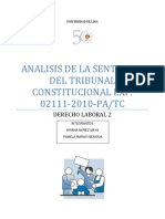 Analisis de La Sentencia Del Tribunal Constitucional Exp