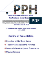 Public-Private Partnerships in Health-The Northern Samar Experience