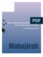 Women Need NO Mahram For Hijrah