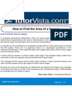 How To Find The Area of A Square