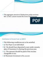 Deductions: Basic Rule The Aggregate Amount of Deductions Under Sections 80C To 80U Cannot Exceed The Gross Total Income