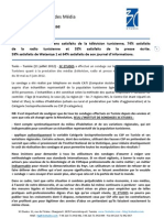 3C Etudes - Communiqué Etude Évaluation de La Satisfaction Des Médias Par Le Tunisien