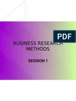 Business Research Methods: Session 1