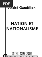 Gandillon André, Nation Et Nationalisme (2012)