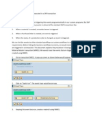 Tracing The SAP WORKFLOW Events Executed in A Transaction