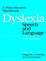 Dyslexia, Speech and Language: A Practitioner's Handbook