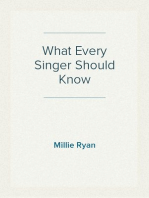 What Every Singer Should Know