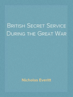 British Secret Service During the Great War