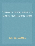 Surgical Instruments in Greek and Roman Times