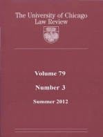 University of Chicago Law Review: Volume 79, Number 3 - Summer 2012