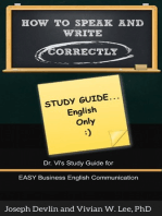 How to Speak and Write Correctly: Study Guide (English Only)