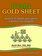 FAQ Gold Sheet- Answers for 25 Frequently Asked Questions on Business Process Management: Business Process Management and Continuous Improvement Executive Guide series, #2