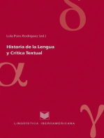 Historia de la Lengua y Crítica Textual