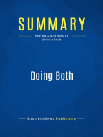 Doing Both (Review and Analysis of Sidhu's Book)