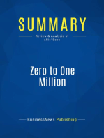 Zero to One Million (Review and Analysis of Allis' Book)