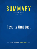 Results that Last (Review and Analysis of Studer's Book)