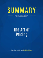 The Art of Pricing (Review and Analysis of Mohammed's Book)