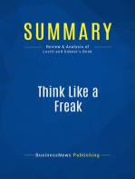 Think Like a Freak (Review and Analysis of Levitt and Dubner's Book)