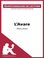 L'Avare de Molière: Questionnaire de lecture