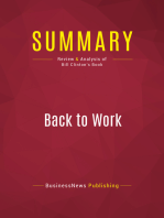 Summary: Back to Work: Review and Analysis of Bill Clinton's Book