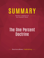 Summary: The One Percent Doctrine: Review and Analysis of Ron Suskind's Book