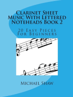 Clarinet Sheet Music With Lettered Noteheads Book 2