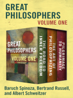 Great Philosophers Volume One: The Road to Inner Freedom, The Art of Philosophizing, and Pilgrimage to Humanity