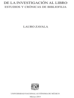 De la investigación al libro: Estudios y crónicas de bibliofilia