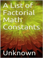 A List of Factorial Math Constants