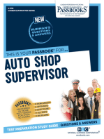 Auto Shop Supervisor: Passbooks Study Guide