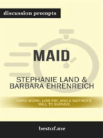 Summary: "Maid: Hard Work, Low Pay, and a Mother's Will to Survive" by Stephanie Land | Discussion Prompts